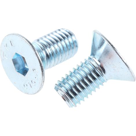 Vis à six pans creux, M12 x 25mm, tête Vis fraisée à tête creuse hexagonale, en Acier ( Prix pour Sachet de 50 )