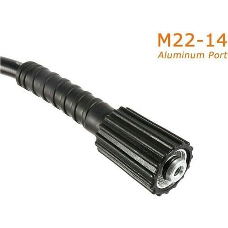 Raccord de tuyau de lavage haute pression 10M M22 pour pistolets à eau haute pression, tuyaux haute pression, accessoires de lavage pour Kärcher standard M22-14mm filetage femelle torsadé. (1/4)