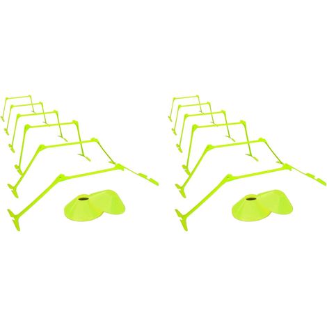 2Ensemble Haies RéGlables et CôNes RéGlables CôNes de Disque de Haies D'Agilité pour L'EntraîNement de Vitesse PlioméTrique de Sports de Football (1/5)