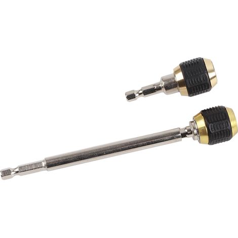 2PCS Porte-embouts hexagonaux à changement rapide type pop-up, coupleurs en acier carbone, queue hexagonale, 60mm et 150mm (1/5)