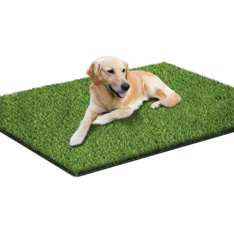 Sollbry Gazon artificiel pour pipi de chien, tapis de gazon artificiel pour l'apprentissage de la propreté des chiots, tapis de gazon lavable, herbe pour pipi pour bac à litière pour chien (50 × 70 cm