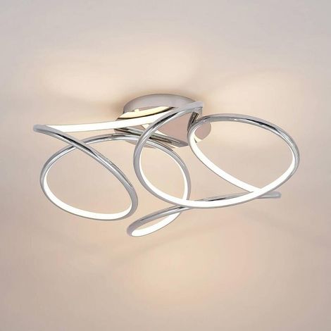 [NEUWERTIG] B-Ware Lindby Kreolo LED-Deckenlampe Chrom Deckenleuchte Designer Lampe Leuchte Decke (1/2)