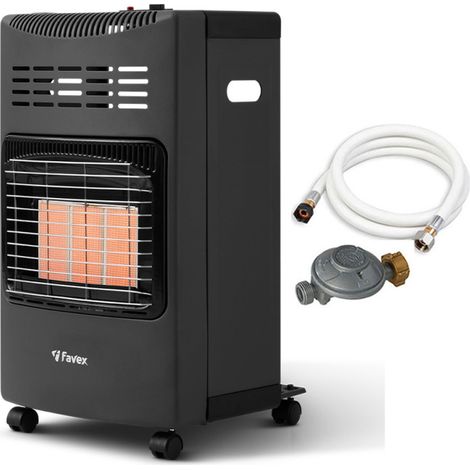 Favex – Chauffage d'appoint gaz infrarouge pliable – 3 puissances 1,55/2,9/4,2 kW – Réchauffe jusqu'à 40 m² – Sécurité ODS et thermocouple (1/5)