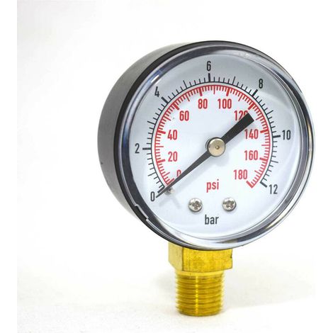 Manomètre Sec Radial 0 - 12 Bars 1/4" Gas