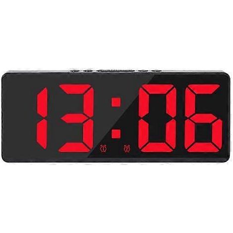 Réveil numérique, horloge numérique à 3 niveaux de luminosité, chauffage électrique (1/5)