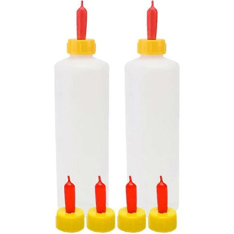 Biberon multifonctionnel en PVC, idéal pour les élevages, facile à nettoyer et à ranger, lot de 2 (1/5)