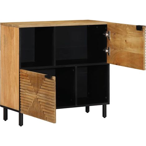 Buffet,Bahut,Meuble de Rangement marron 80x33x75 cm bois massif de manguier CFW49451 (1/5)