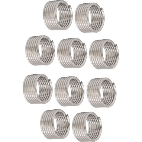 10 Pièces Douilles Filetées M18 x 21D, Manchons en Acier pour Réparation de Quincaillerie