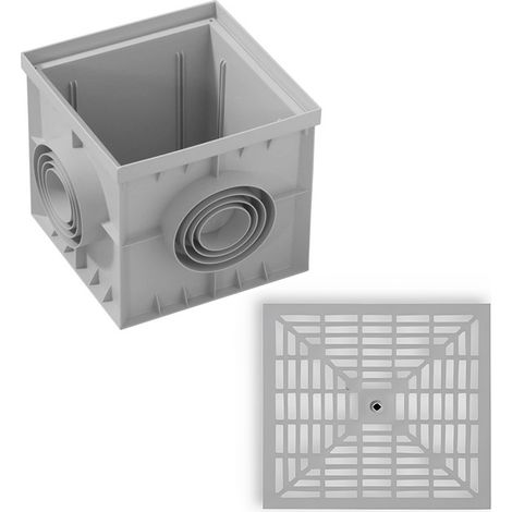 Chambre de visite PVC + couvercle-grille 40X40cm