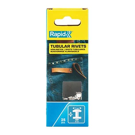 RIVETTO TUBOLARE 3X7 MM ARGENTO 25 UNITÀ. 5000414