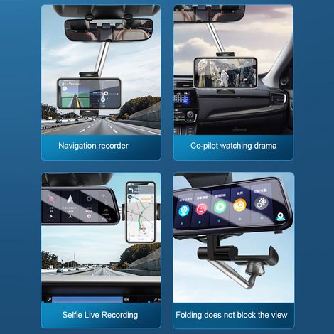 360° drehbare Handyhalterung für den Auto-Rückspiegel (3er-Pack), universelle 360° drehbare Halterung, Handyhalterung für den Auto-Rückspiegel (1/5)