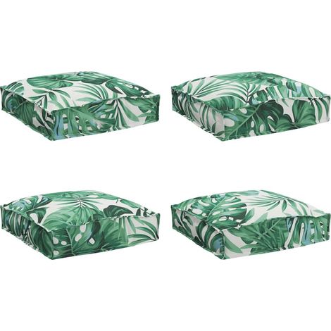 Maison Exclusive - Kissen 4 stk. Oxford-Stoff Blattmuster 40 x 40 (1/5)