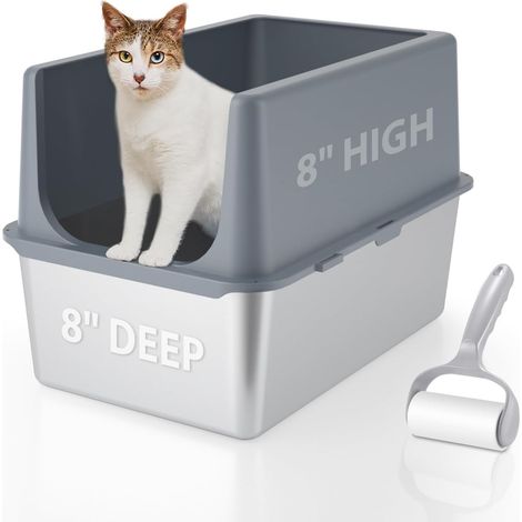 Litter Tray with Lid Stainless Steel, 16 in (1/5)