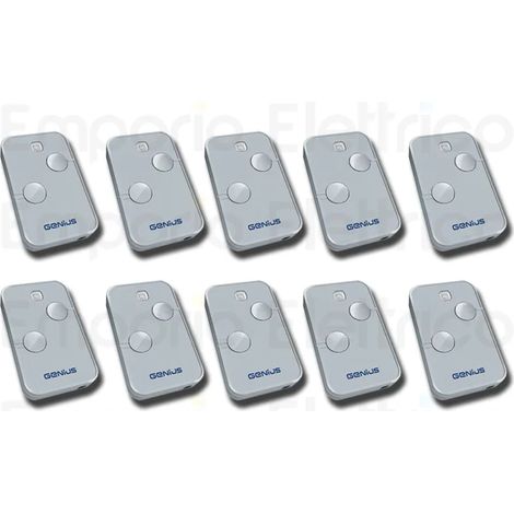 genius 10 télécommandes à 2 canaux 868mhz kilo n tx2 jlc 787034 10 (ex code 6100332) (1/2)