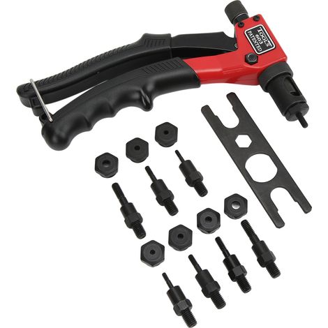 Kit de rivetage manuel pour écrous à sertir, outil robuste pour sertir les écrous métalliques, avec mandrins M3, M4, M5 et M6 (1/5)