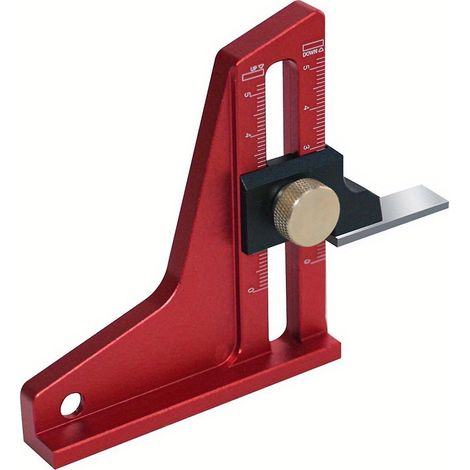 Jauge de hauteur, jauge de profondeur réglable pour scie circulaire - Règle en aluminium pour le bricolage et le travail du bois (1/5)