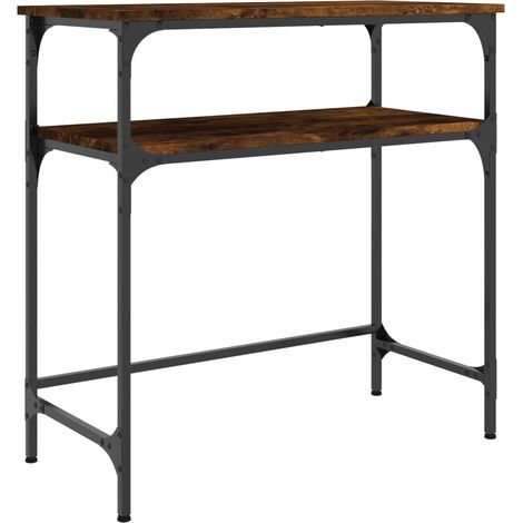 vidaXL Tavolino Consolle Rovere Fumo 75x35,5x75cm in Legno Multistrato (1/5)