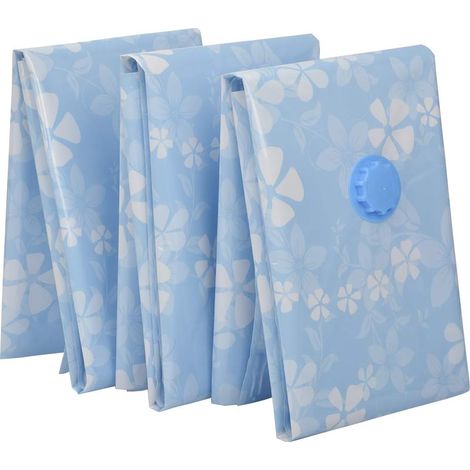 Juego de 8 bolsas de compresión al vacío con bomba manual para viajes, sala de estar, hogar. (1/5)