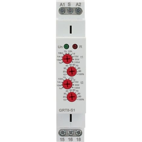 Relais temporisé cyclique GRT8-S1, 12-240 V, 1 x SPDT, 90 x 18 x 64 mm (1/5)