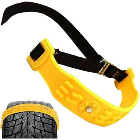 Chaînes antidérapantes pour voiture, sangles antidérapantes pour pneus Chaîne de sécurité pour la conduite d'hiver - Chaînes à neige épaissies en TPU antidérapantes pour camions, fourgonnettes(5pcs) (1/5)