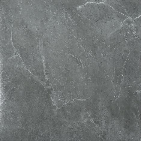 SWANEW Pavimento adesivo in PVC -1 Scatola di 11 piastrelle viniliche autoadesive - Marmo grigio - ca. 1 m² (1/5)