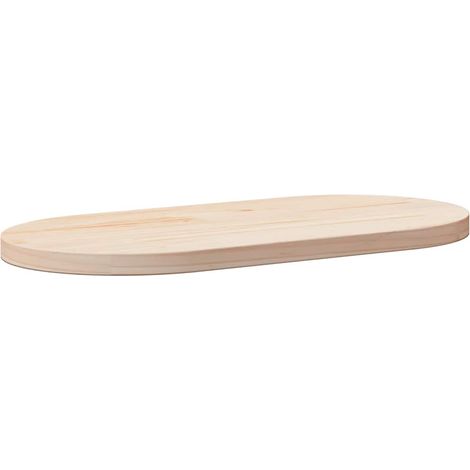 Tischplatte 70x35x2,5 cm Massivholz Kiefer Oval