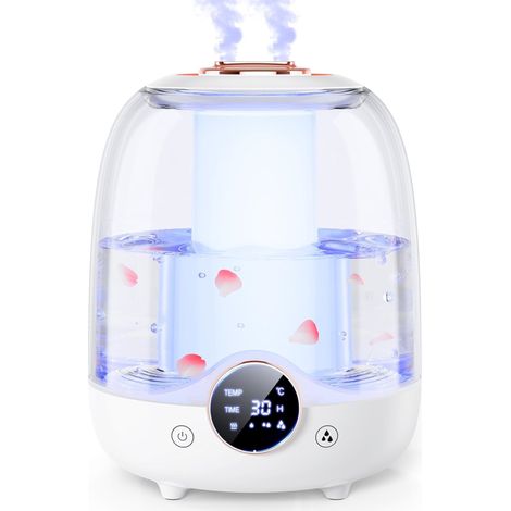 Umidificatore camera serbatoio 3 L per 30 h autonomia nebulizzazione silenziosa (20 dB)
