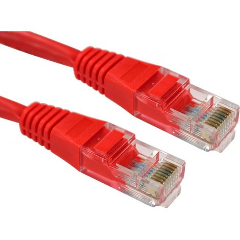 Câble Ethernet catégorie 5e UTP RS PRO, Rouge, 1.5m PVC Avec connecteur Droit ( Prix pour 1 )
