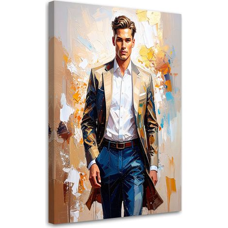 Wandbild für das Schlafzimmer Wohnzimmer Mann bei einer Modenschau 40x60 cm (1/5)