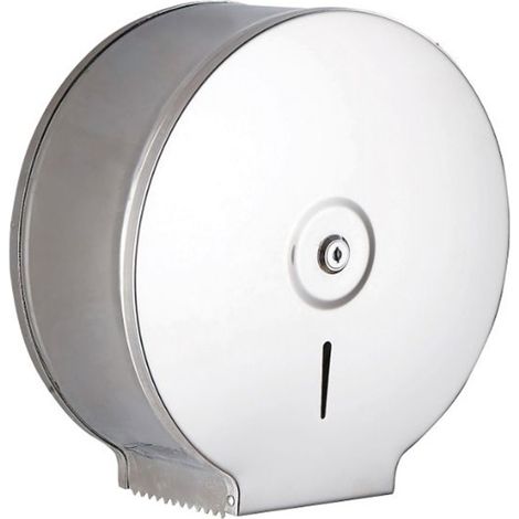 Dispenser carta igienica inox lucido 275×284 mm con chiave - Steel  Tecom (1/2)