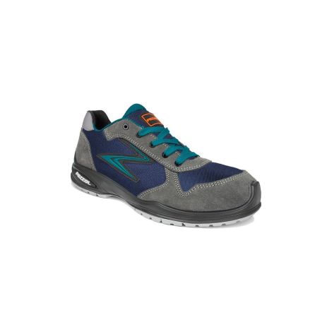 Pezzol Camaro S1P SRC scarpe basse estive da lavoro antinfortunistica N.41 in pelle scamosciata e tessuto traspiranti made in Italy Grigio + Blu 41 (1/3)