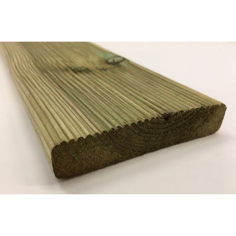 Tavole in massello di pino impregnate per pavimenti – Sezione 2,8x11,5 cm – Lunghezza 300 cm – Trattamento autoclave per resistenza agli agenti atmosferici – Losa (1/4)