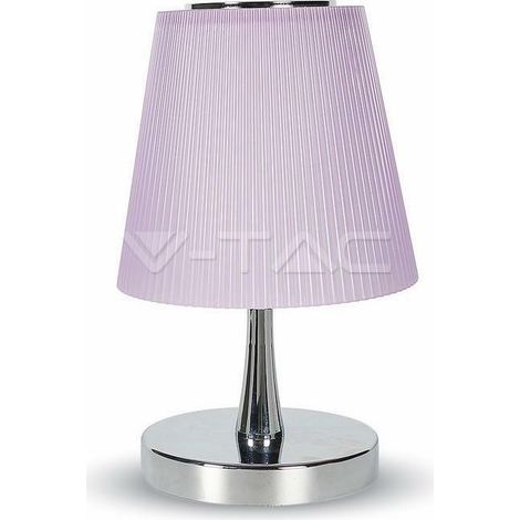 Lampe de chevet V-TAC LED 5W dimmable chromée violette