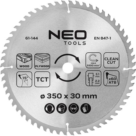 Lama per sega Widia, 350 x 30 mm, 60 denti