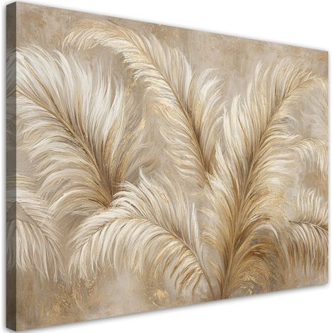 Quadro su tela, Soffice erba della pampa in un'elegante cornice naturale. - 30x20 (1/2)