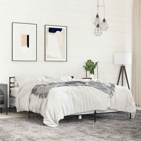 vidaXL Bed Frame without Mattress Grey Sonoma 120x200 cm (1/5)