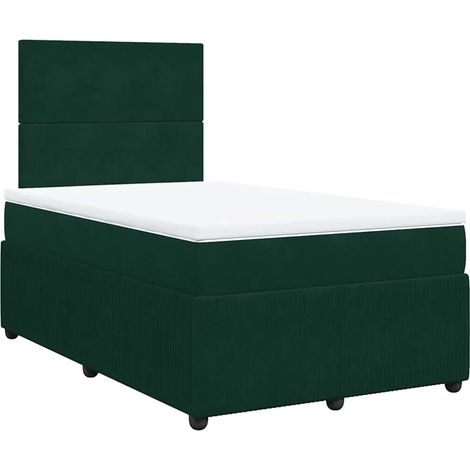 Maison Exclusive - Boxspringbett mit Matratze Dunkelgrün 120x200 (1/5)