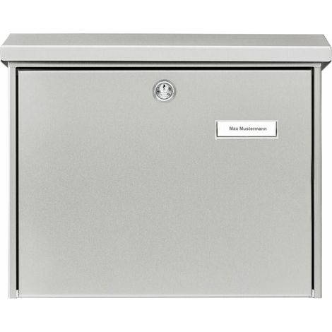 Burg Wächter 8140 AMRUM 3867 NI Boîte aux lettres acier inoxydable argent avec serrure à clé (1/4)