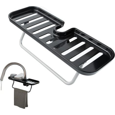 Organizador de esponjas colgante sin taladro para lavabo y baño (1/5)
