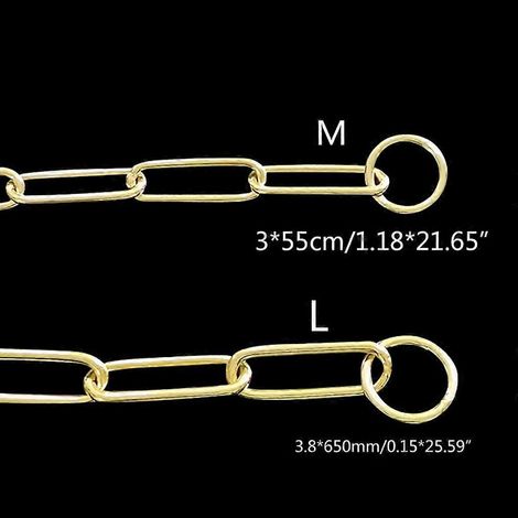 Collier étrangleur pour chien en métal cuivre, chaîne de cou pour la plupart des chiens - L (1/4)