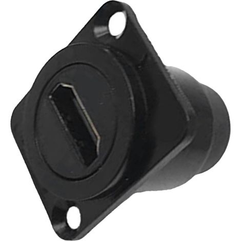 Adaptateur de coupleur série D pour montage sur panneau, connecteur femelle-femelle HD Multimedia Interface (HDMI), noir. (1/4)