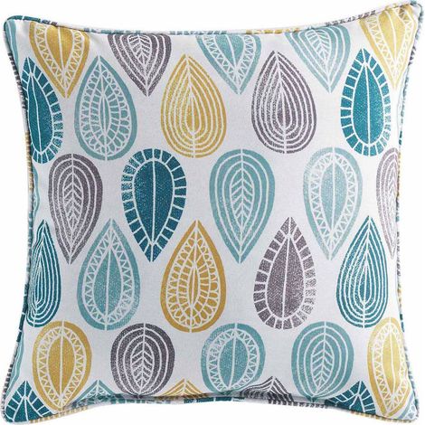 Homemaison – Coussin passepoil 40 x 40 cm en polyester – Imprimé Palpito blanc – Confort décoratif pour intérieur moderne (1/3)