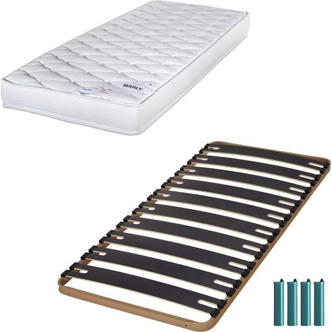 Matelas mousse + Sommier métal C310 90x190 Marly - Hauteur 15 cm - Soutien ferme (1/5)
