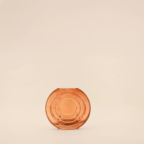 Vase verre vintage géométrique, H19cm
