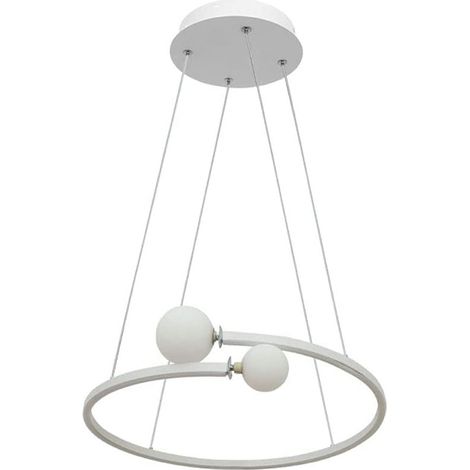 Lampadario led 34 watt a sospensione design moderno in alluminio pvc luce fredda 6500k (1/3)
