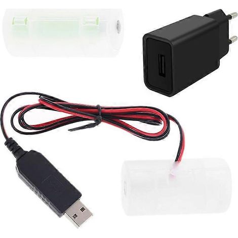 Adaptateur secteur USB pour piles LR20 D (1,5 V, 3 V, 4,5 V, 6 V) avec télécommande (1/5)