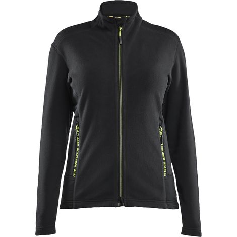 Veste de travail micropolaire femme 4766 - Noir/Jaune XXL
