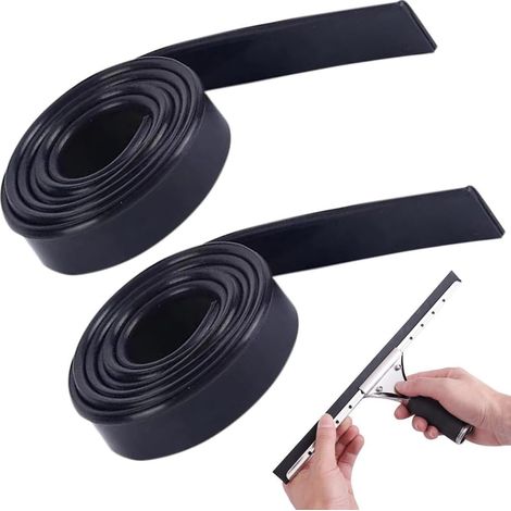2 Pièces Raclette, Lèvre En Silicone, Caoutchouc De Remplacement, Pour Nettoyer Vitre Et Verre, Usage Domestique (1/5)
