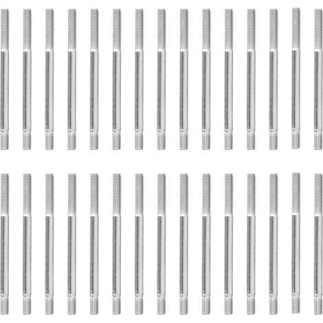 Goujons à Double Boulon 30 Pièces M6 Tige Filetée en Acier Inoxydable Goujon fileté à Double extrémité pour Moteur Tiges Filetées et Goujons (M690) (1/5)