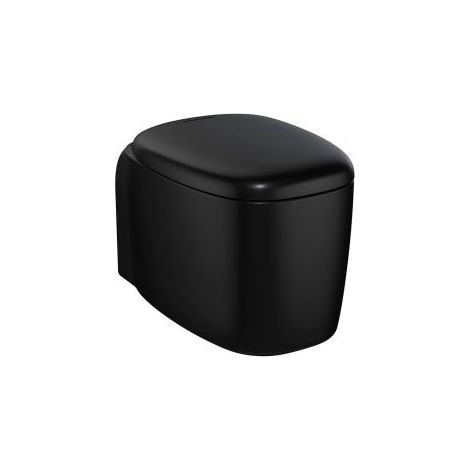 Vaso - Bidet - Sedile Sospeso Rim-Ex Vitra Plural 55 cm Nero Matte (1/3)